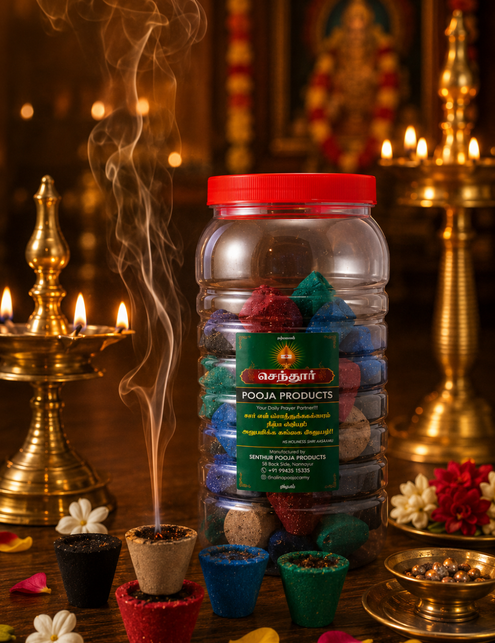 Senthur Pooja Classic Dhoop Sambrani Cups
